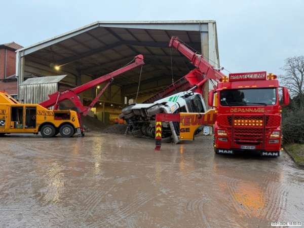 AIRE Relevage d’un ensemble couché dans un hangar le 15/01/26